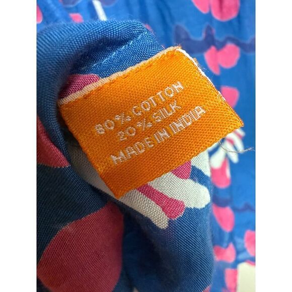 Oliphant Palm Tree Cotton Silk Blend Blouse Sz. S - Picture 6 of 6